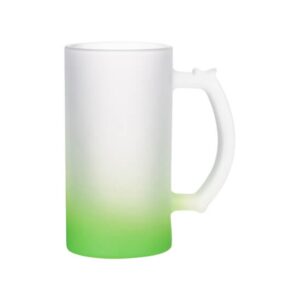 Mlečni stekleni kozarec 470ml zelen