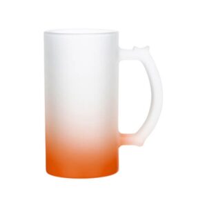 Mlečni stekleni kozarec 470ml oranžen